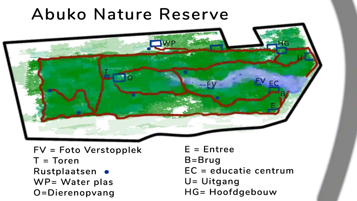 Abuko Park plattegrond.